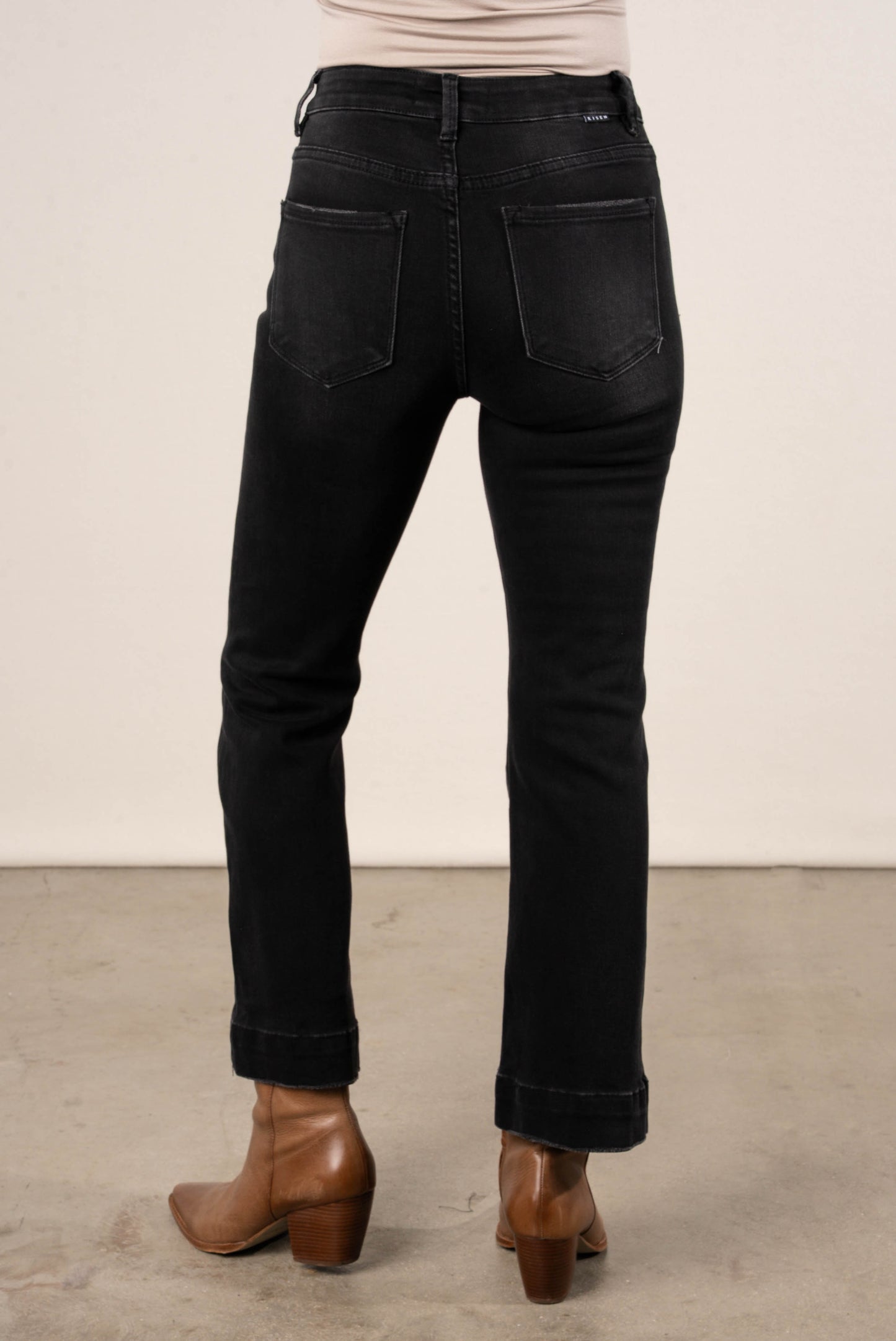 Risen Raven High Rise Crop Flare Jeans