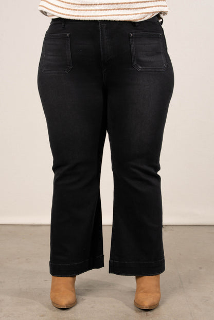 Risen Raven High Rise Crop Flare Jeans