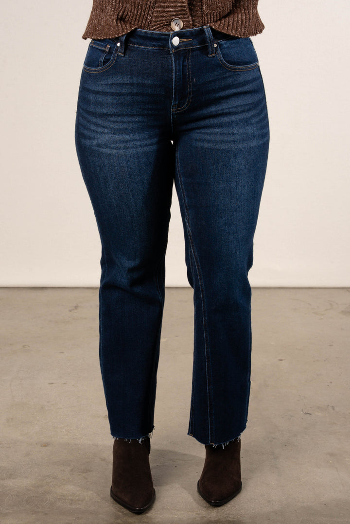 Risen Delilah Mid Rise Crop Flare Jeans