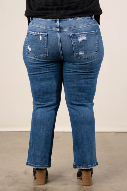 Risen Daisy High Rise Tummy Control Crop Bootcut Jeans