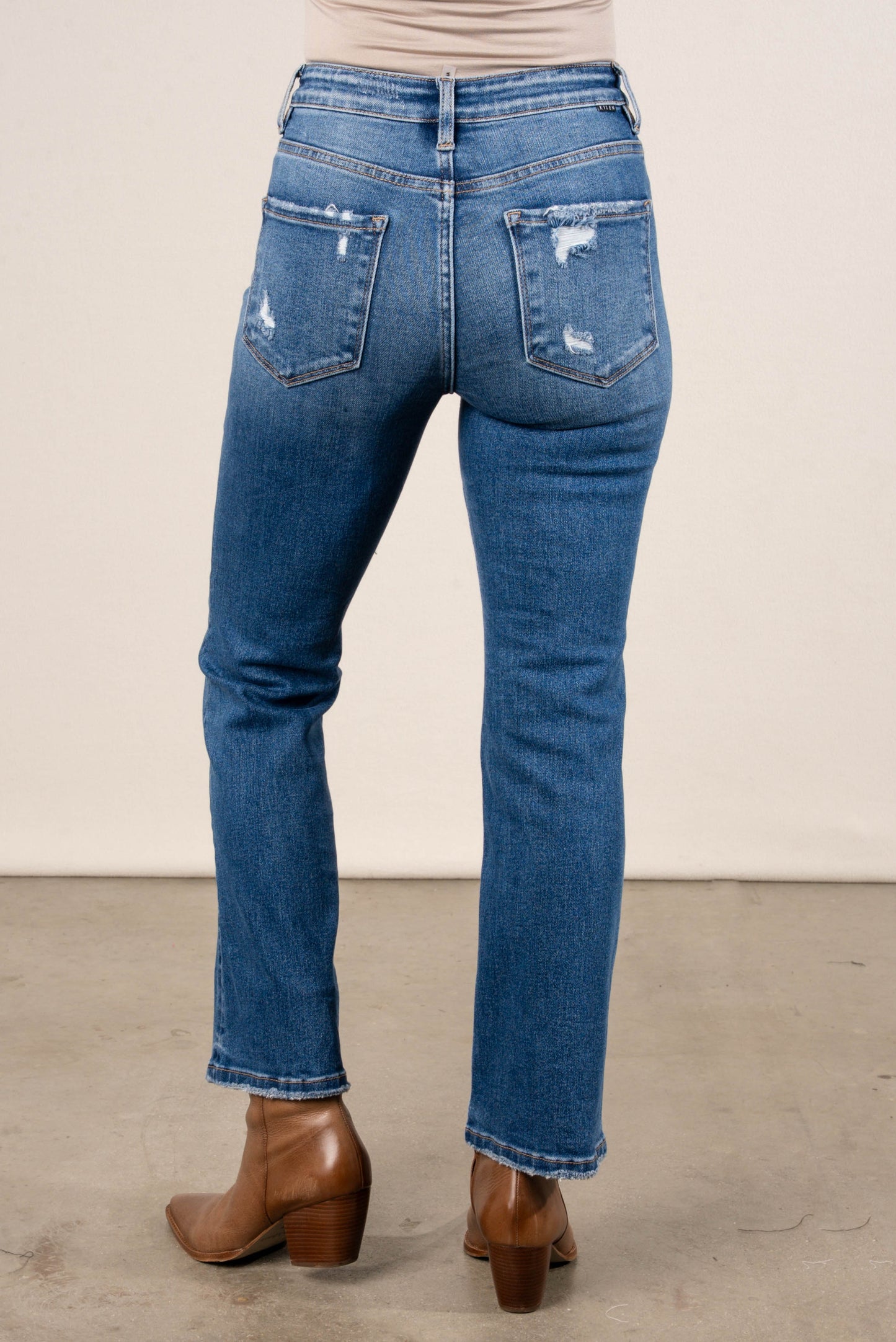 Risen Daisy High Rise Tummy Control Crop Bootcut Jeans
