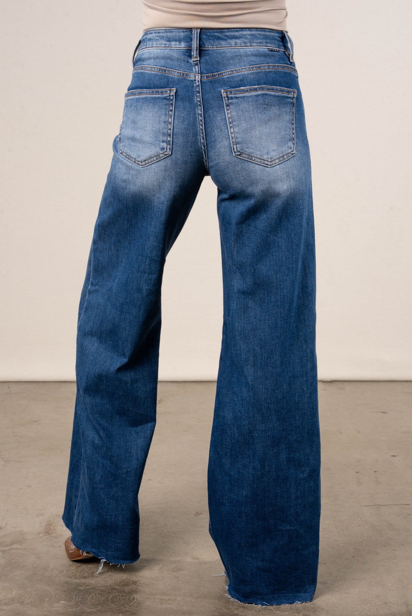 Risen Denim | Tatum High Rise Tummy Control Palazzo Jeans