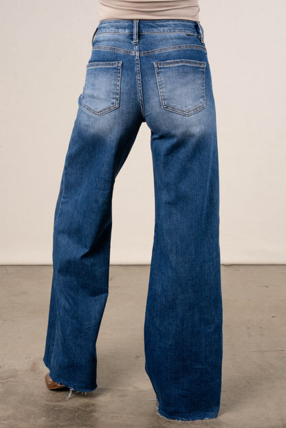 Risen Denim | Tatum High Rise Tummy Control Palazzo Jeans