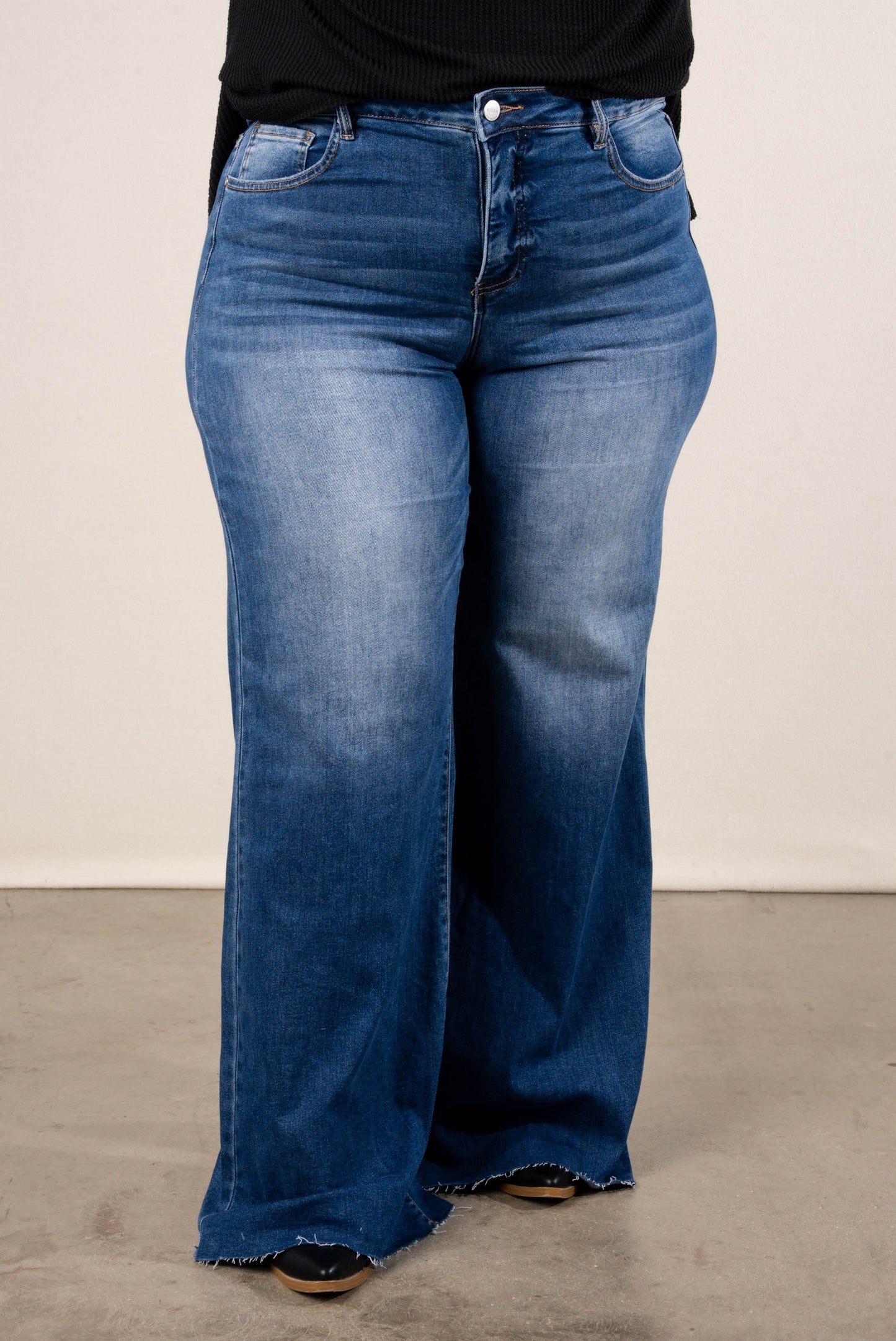Risen Denim | Tatum High Rise Tummy Control Palazzo Jeans