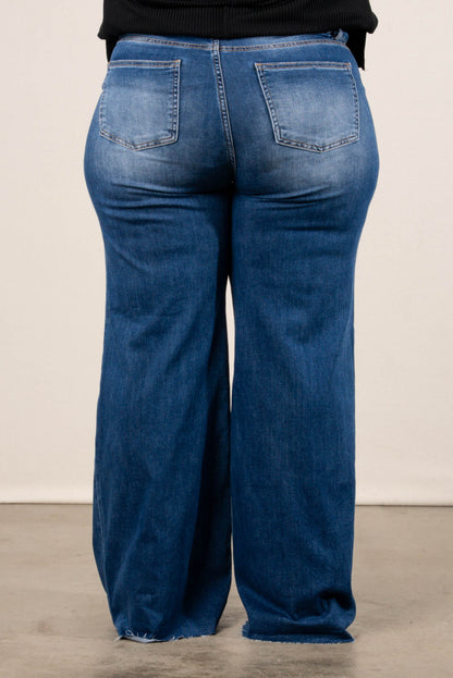 Risen Denim | Tatum High Rise Tummy Control Palazzo Jeans