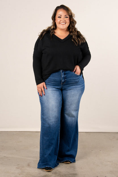Risen Denim | Tatum High Rise Tummy Control Palazzo Jeans