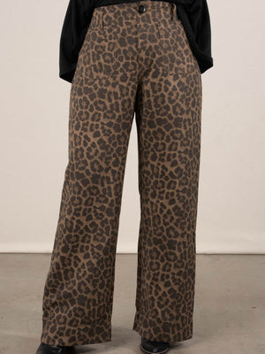 Carmen Leopard Wide Leg Pants