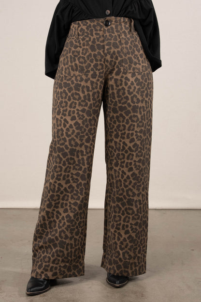 Carmen Leopard Wide Leg Pants
