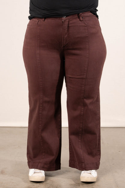 Risen Aiden High Rise Tummy Control Crop Wide Leg Jeans