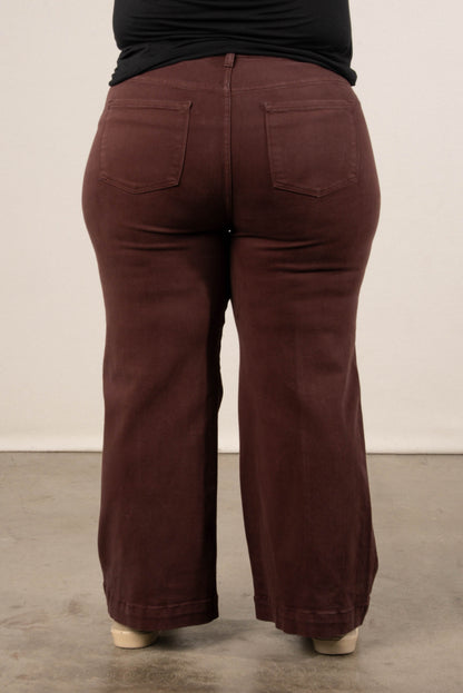 Risen Aiden High Rise Tummy Control Crop Wide Leg Jeans