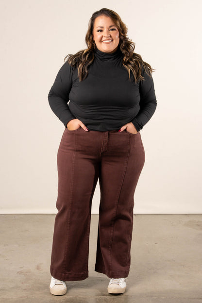 Risen Aiden High Rise Tummy Control Crop Wide Leg Jeans