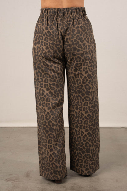 Carmen Leopard Wide Leg Pants