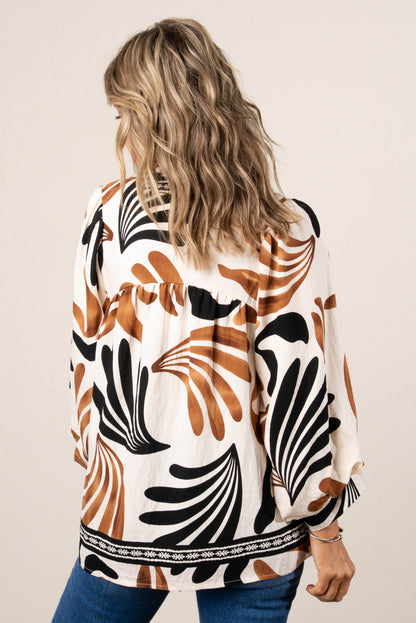 Enchanting Abstract Babydoll Blouse
