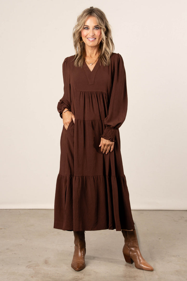 Embraceable You Tiered Midi Dress