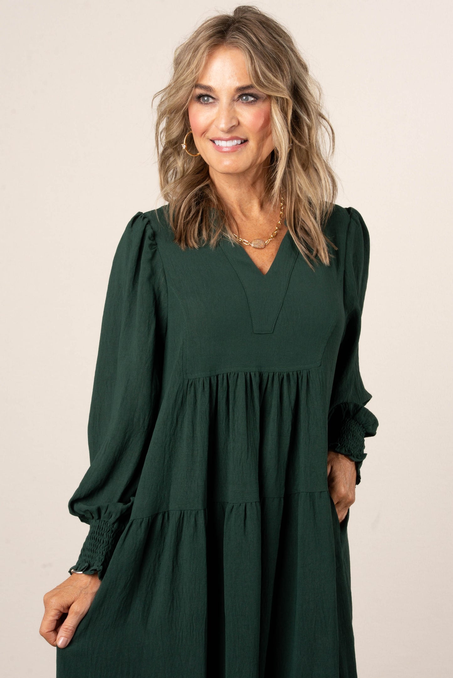 Embraceable You Tiered Midi Dress