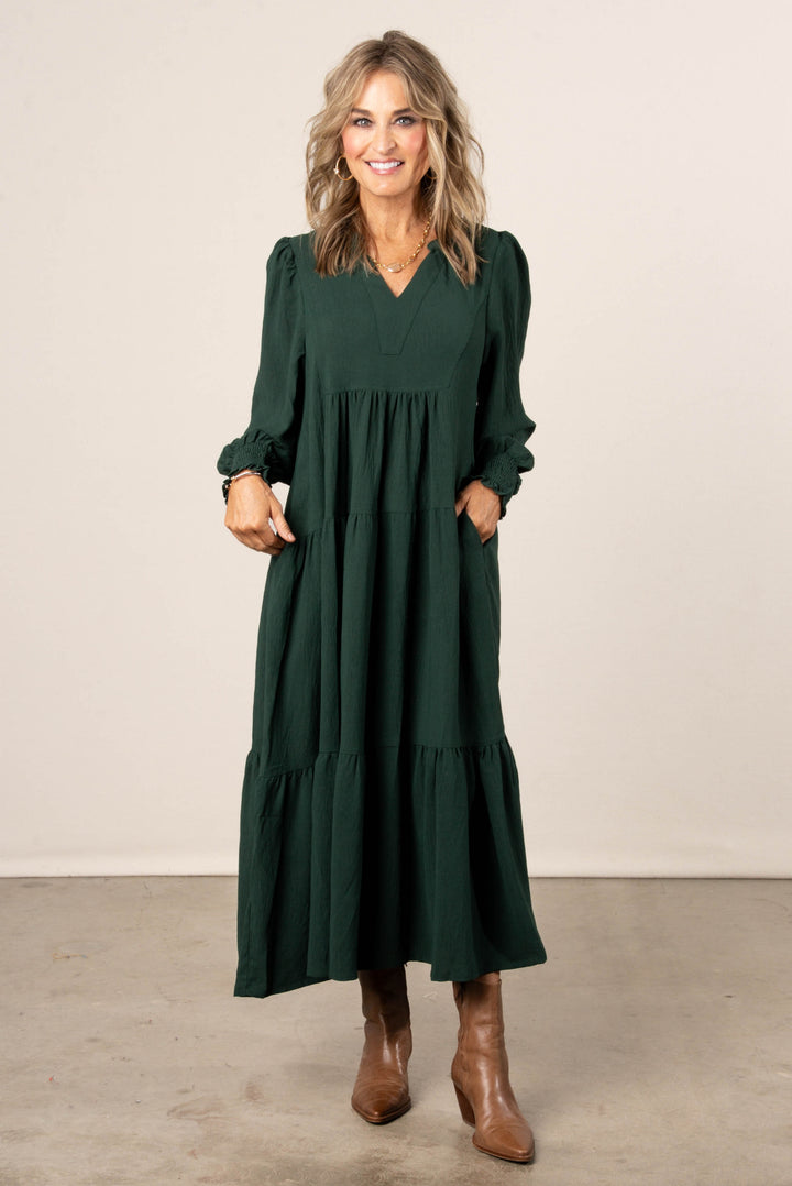 Embraceable You Tiered Midi Dress
