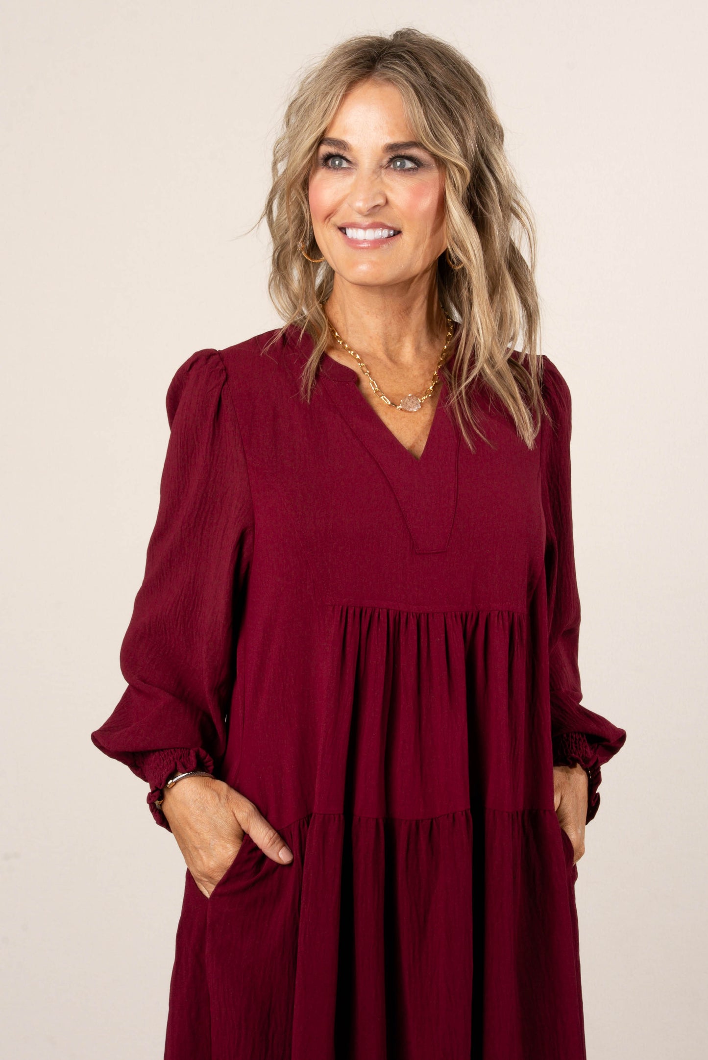 Embraceable You Tiered Midi Dress