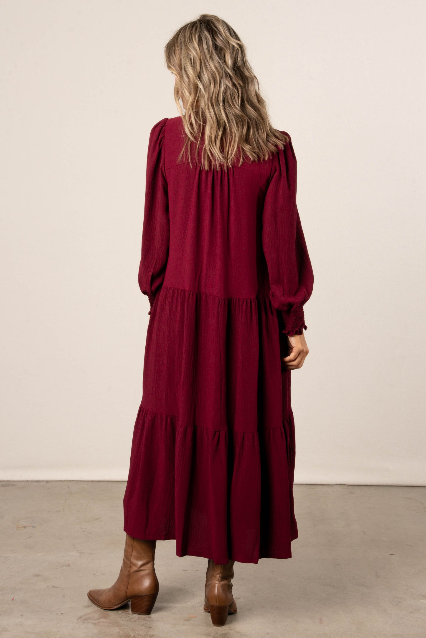 Embraceable You Tiered Midi Dress