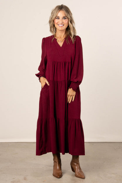 Embraceable You Tiered Midi Dress