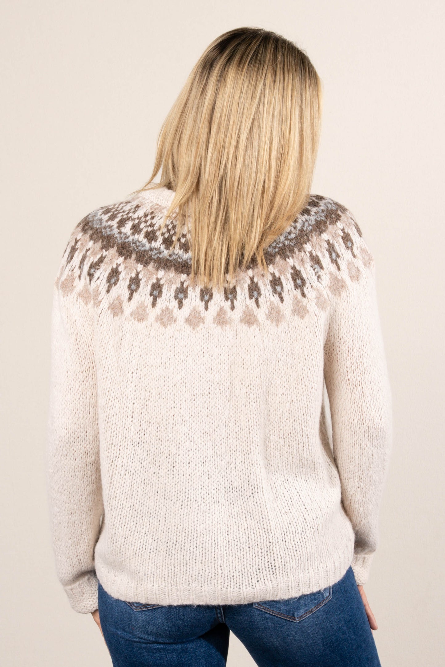 The Alpine Fair Isle Sweater Cardigan