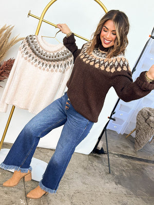 Reese Fair Isle Raglan Sleeve Sweater