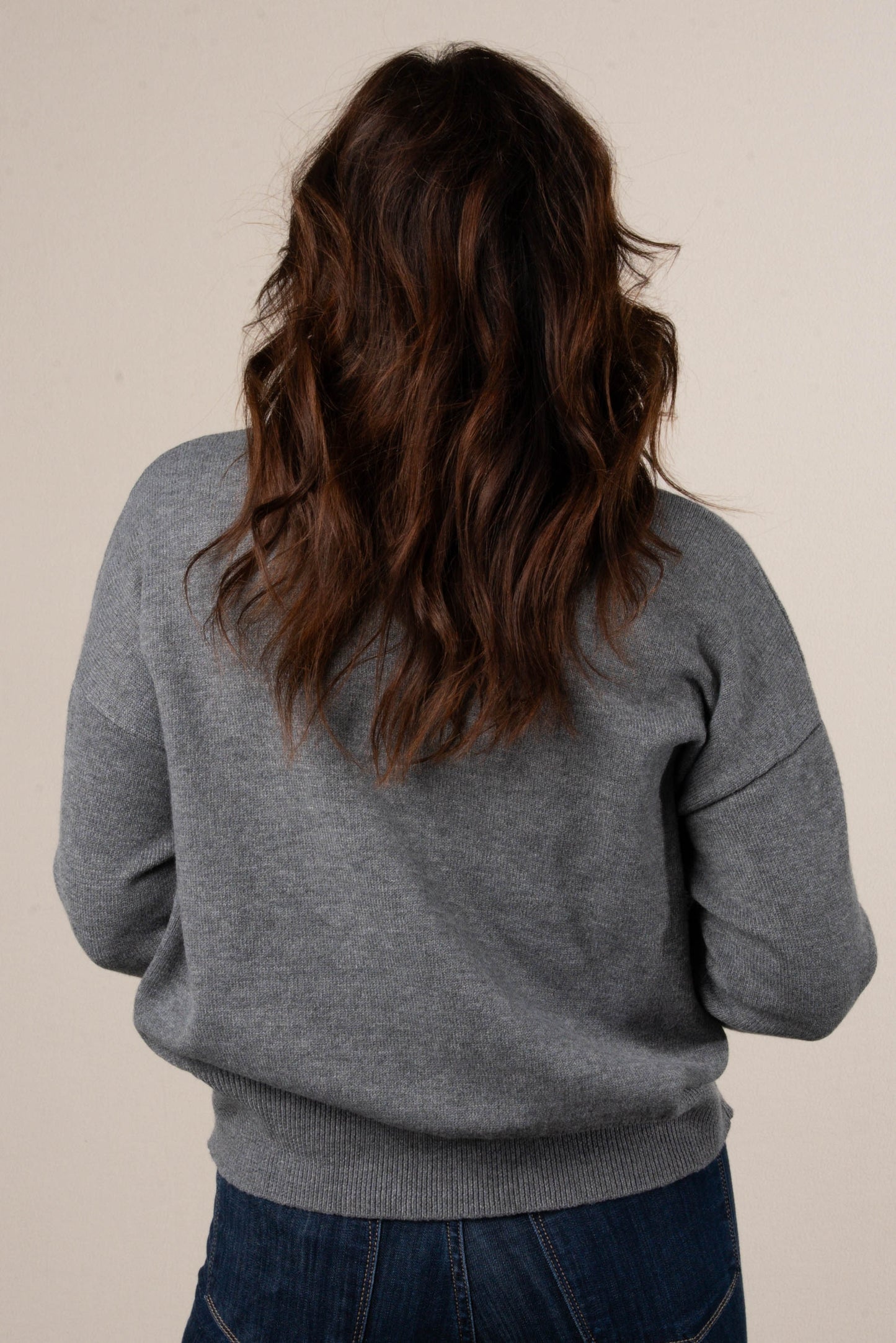 Genevieve Front Seam Mock Neck Sweater