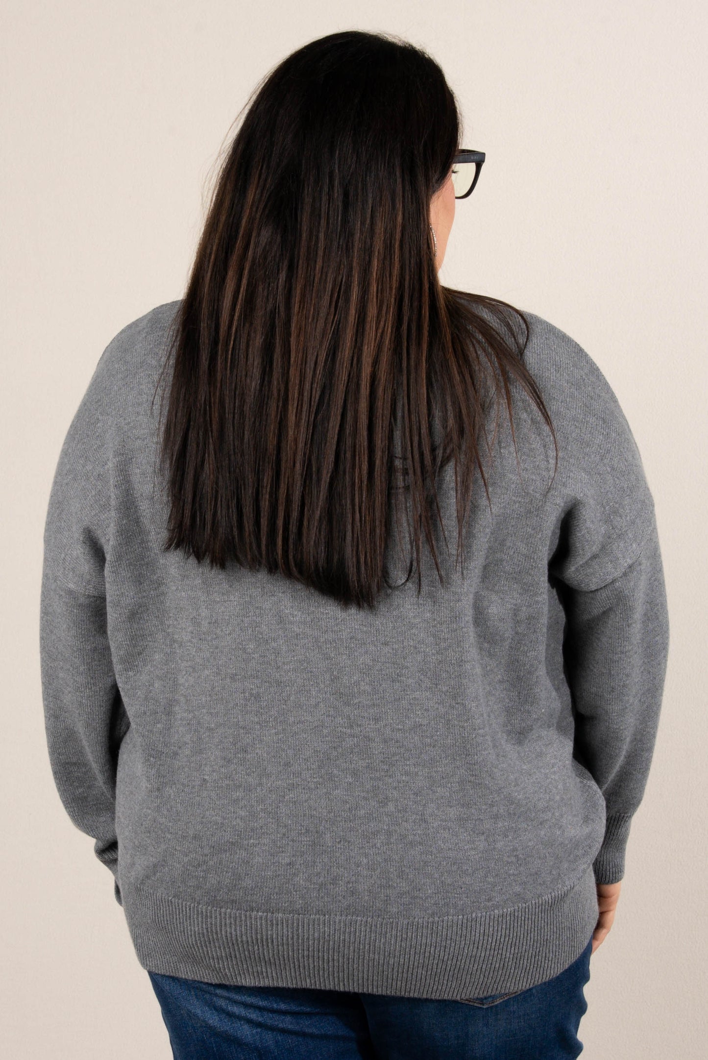 Genevieve Front Seam Mock Neck Sweater