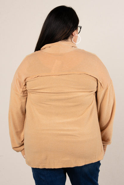 Autumn Air Mixed Knit Shawl Collar Cardigan