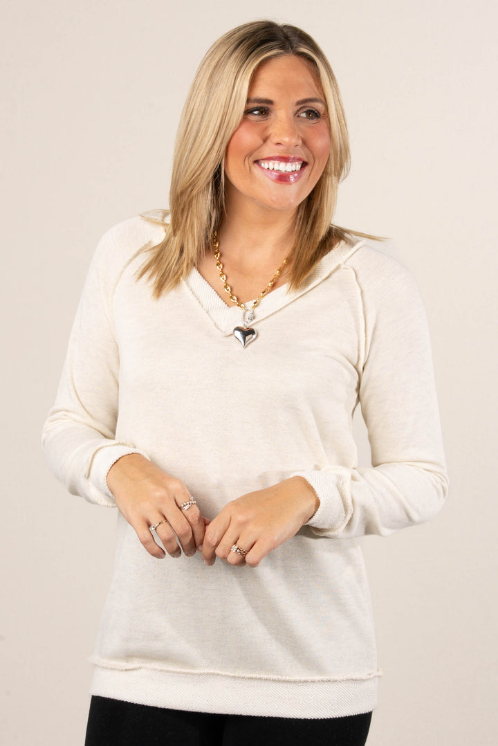 Leif Reverse Knit Raglan Top