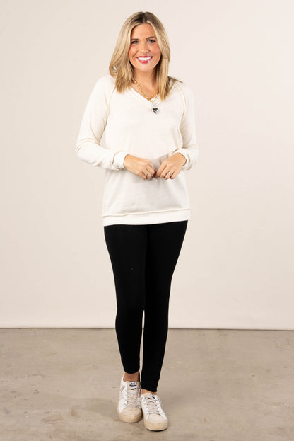 Leif Reverse Knit Raglan Top