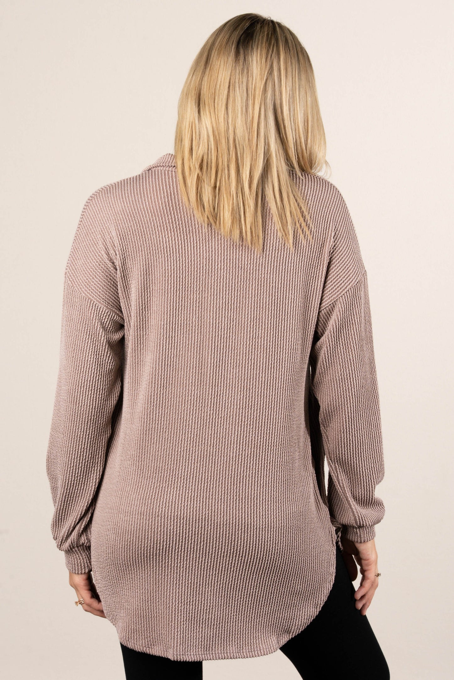 Sawyer Raised Rib Quarter Zip Tunic