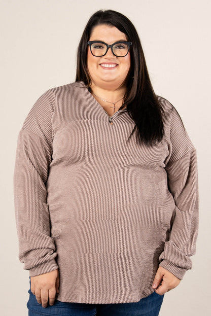 Sawyer Raised Rib Quarter Zip Tunic