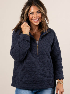 Season Of Colors Quilted Half Zip Pullover