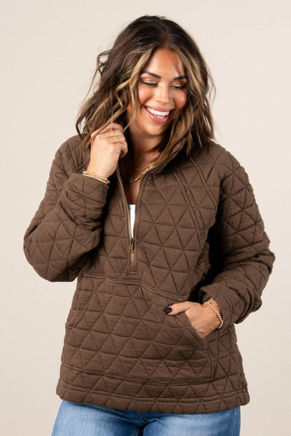 Season Of Colors Quilted Half Zip Pullover