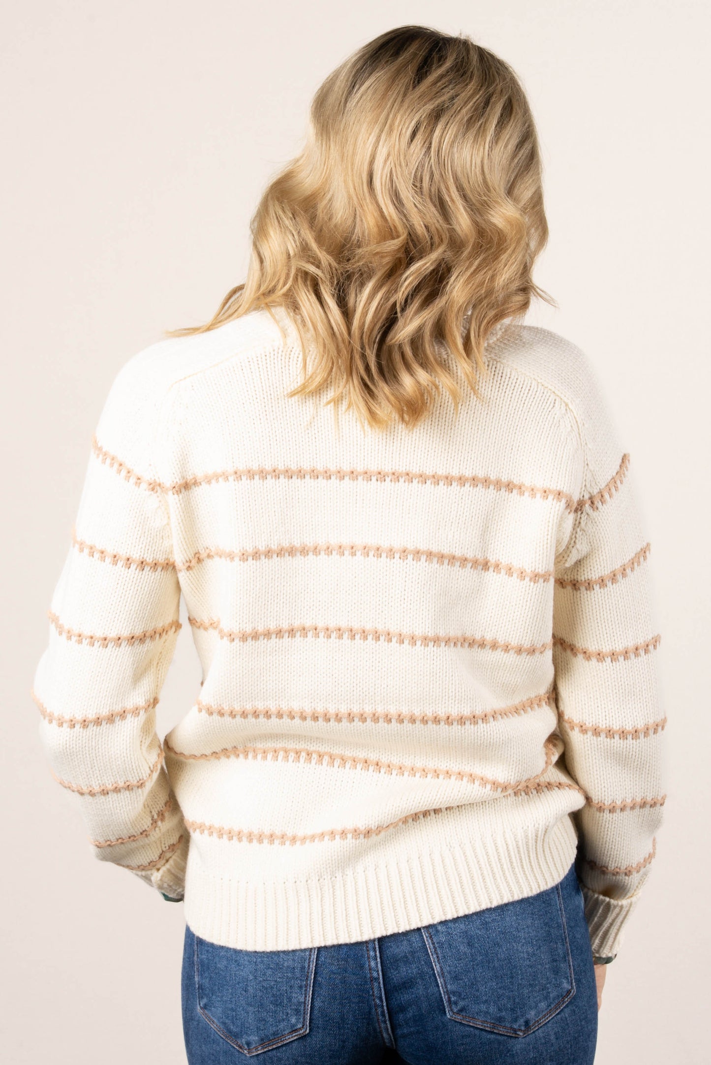 Aniston Stitch Striped Sweater