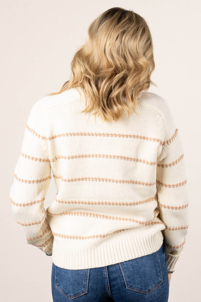 Aniston Stitch Striped Sweater