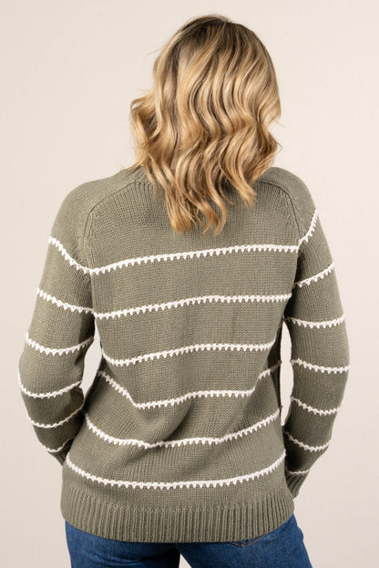 Aniston Stitch Striped Sweater
