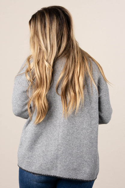 Paloma Contrast Stitch Open Front Cardigan