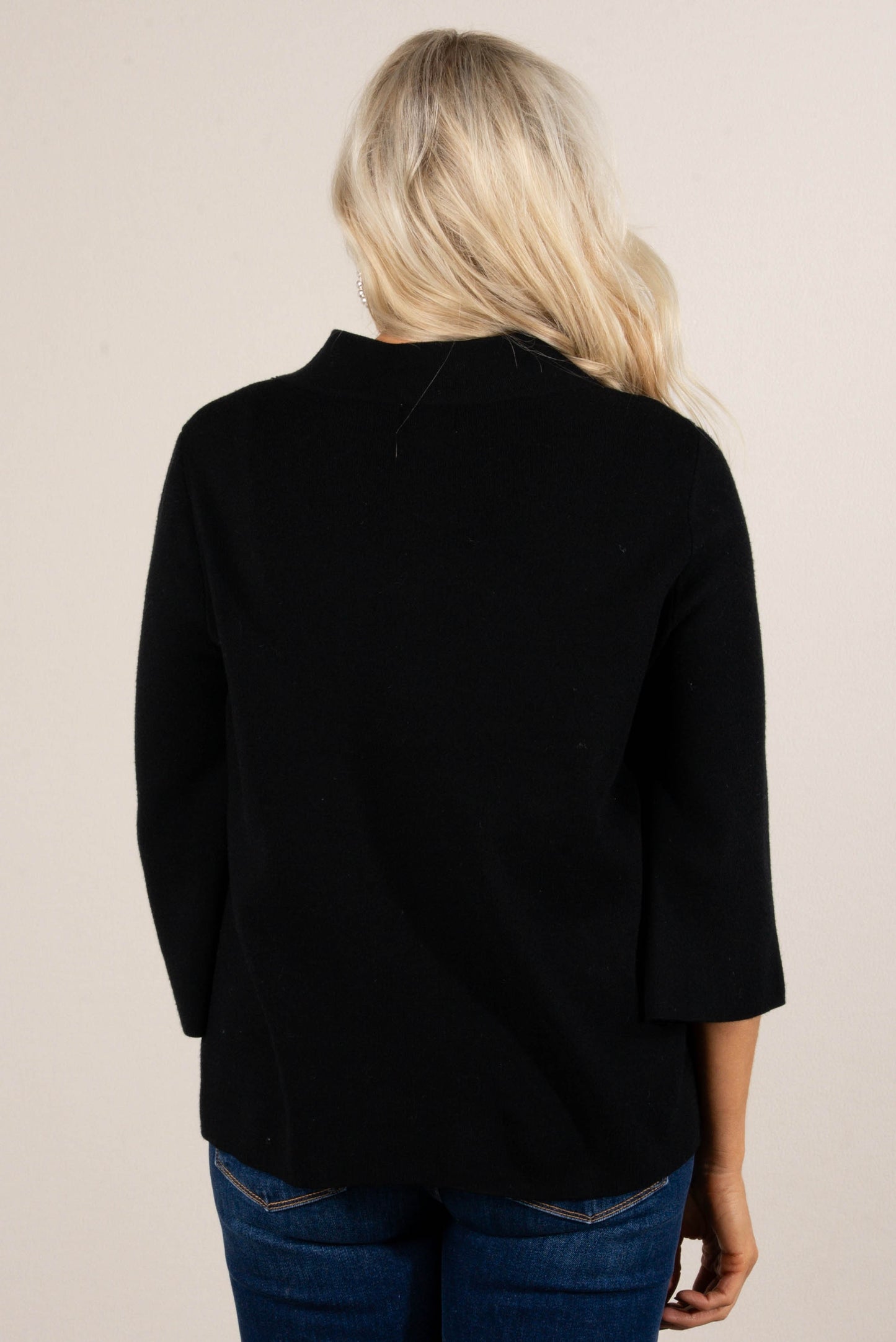 Karina Mock Neck Bell Sleeve Sweater