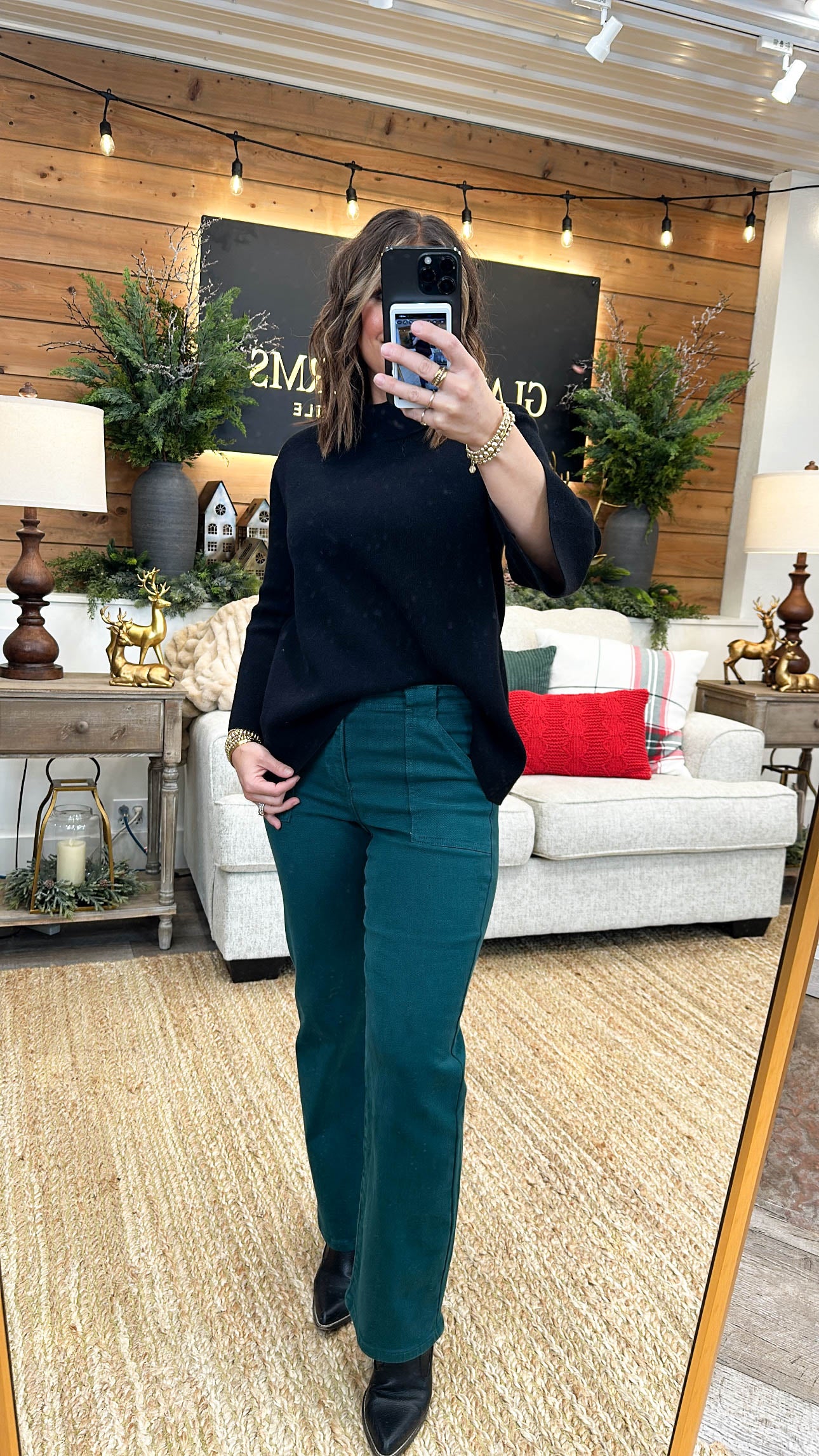 Karina Mock Neck Bell Sleeve Sweater