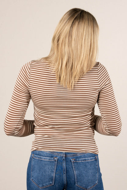 Kit Striped Boat Neck Top