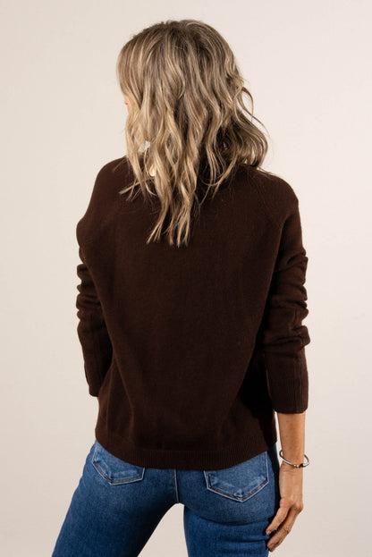 Bristol Half Button Mock Neck Sweater