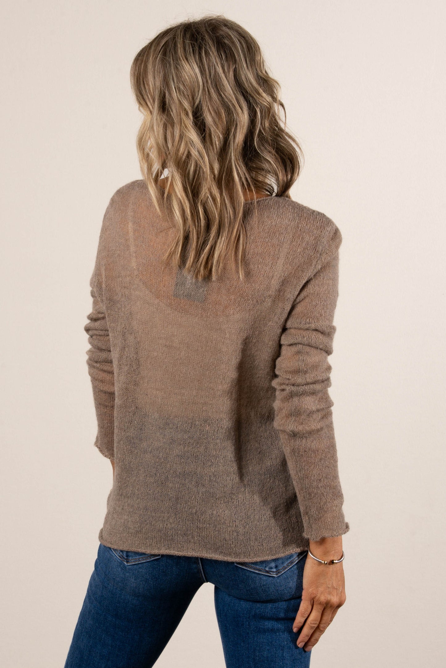 Winslet Slub Knit Wide Neck Sweater