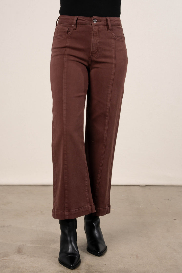 Risen Aiden High Rise Tummy Control Crop Wide Leg Jeans