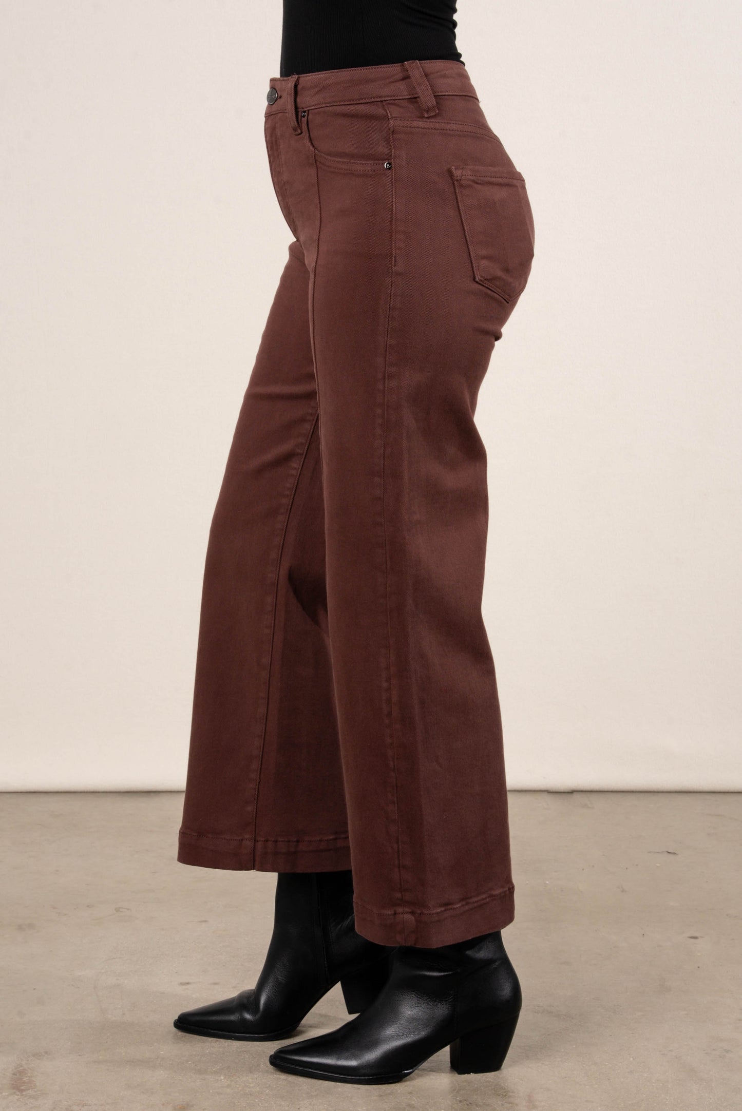 Risen Aiden High Rise Tummy Control Crop Wide Leg Jeans