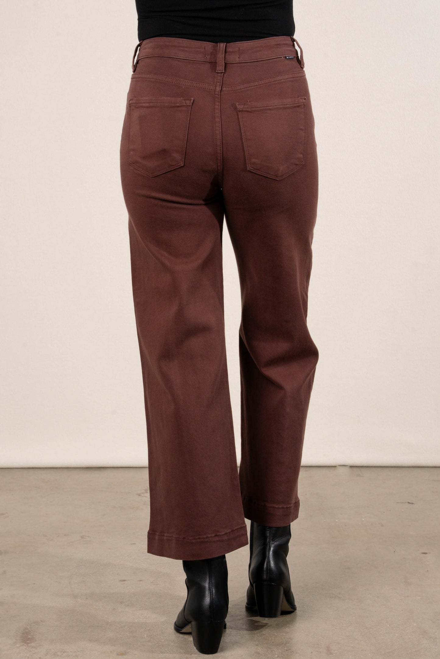 Risen Aiden High Rise Tummy Control Crop Wide Leg Jeans