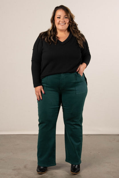 Risen Axel High Rise Patch Pocket Flare Jeans