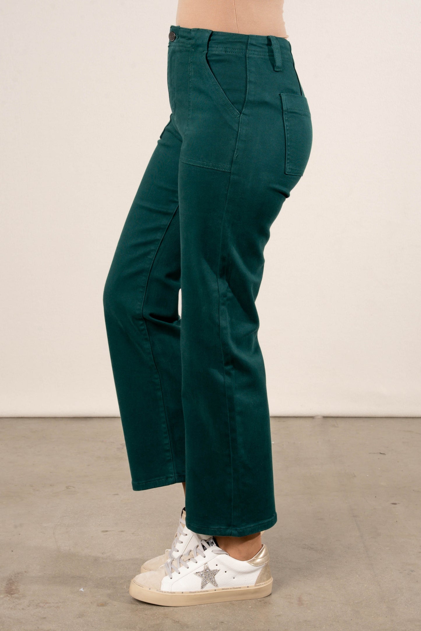 Risen Axel High Rise Patch Pocket Flare Jeans