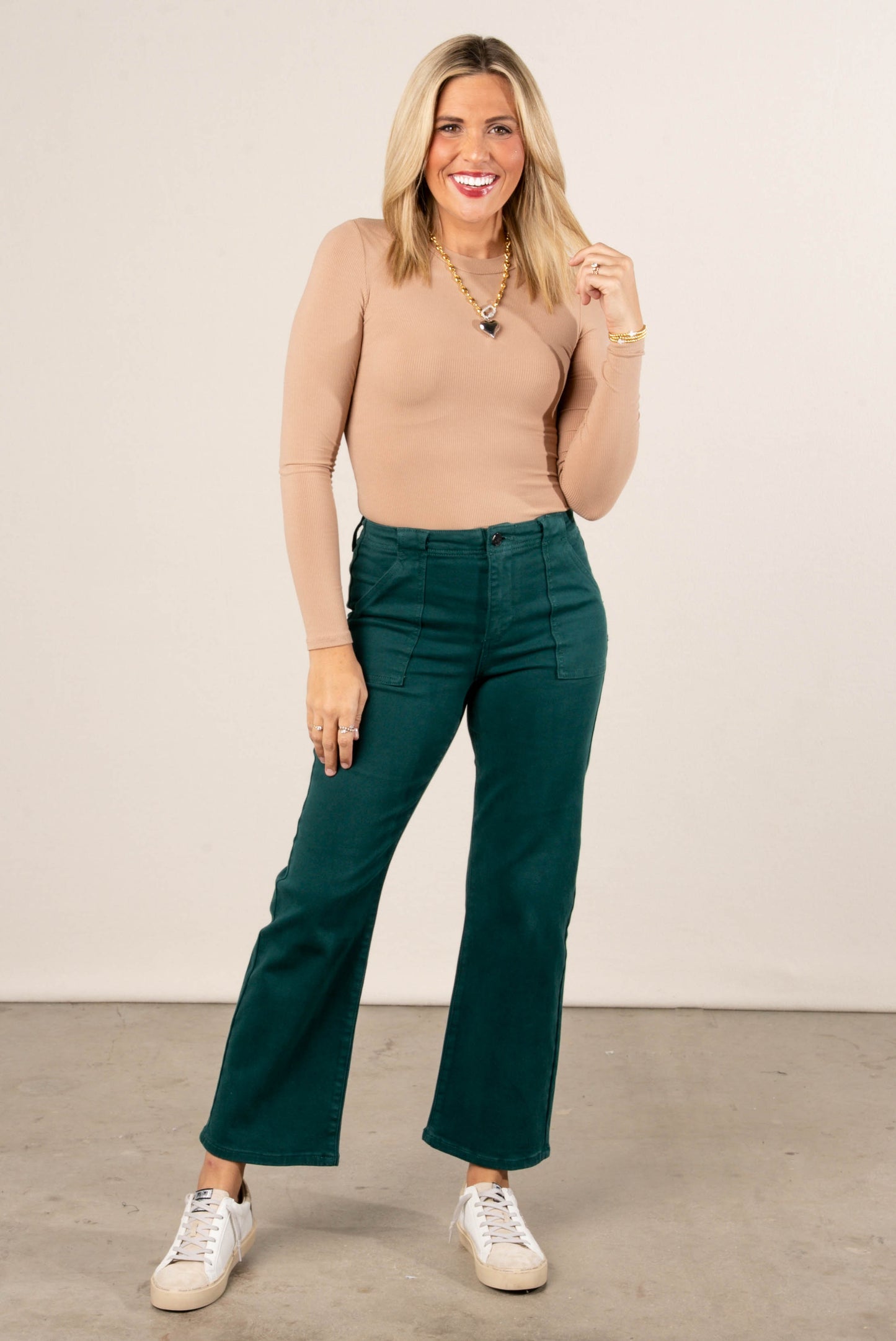 Risen Axel High Rise Patch Pocket Flare Jeans