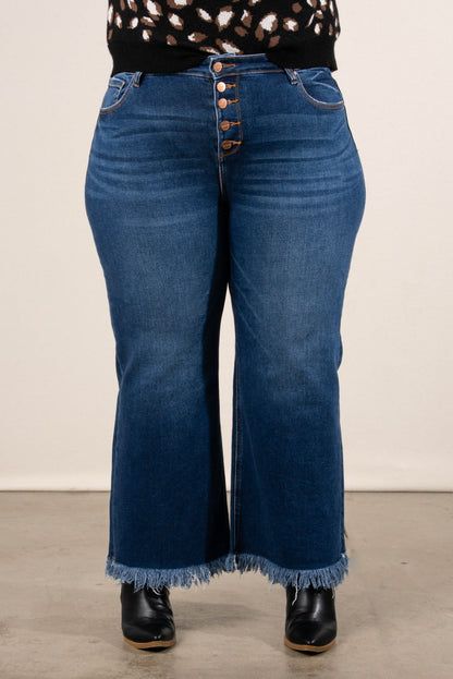 Risen Denim | Erika Mid Rise Crop Wide Leg Jeans